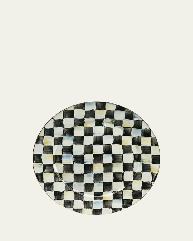 Courtly Check Enamel Serving Platter